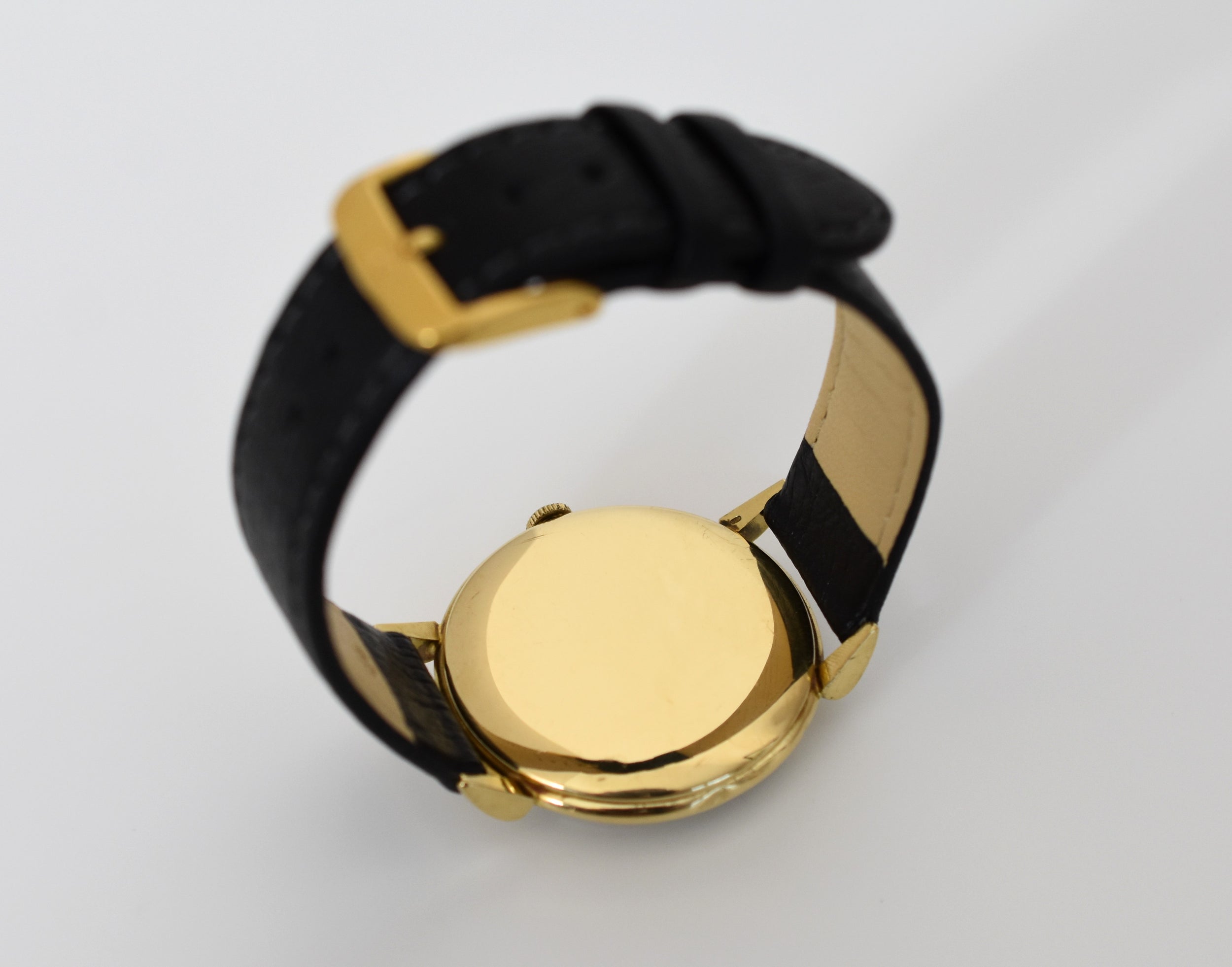 Montre IWC en or jaune et cuir