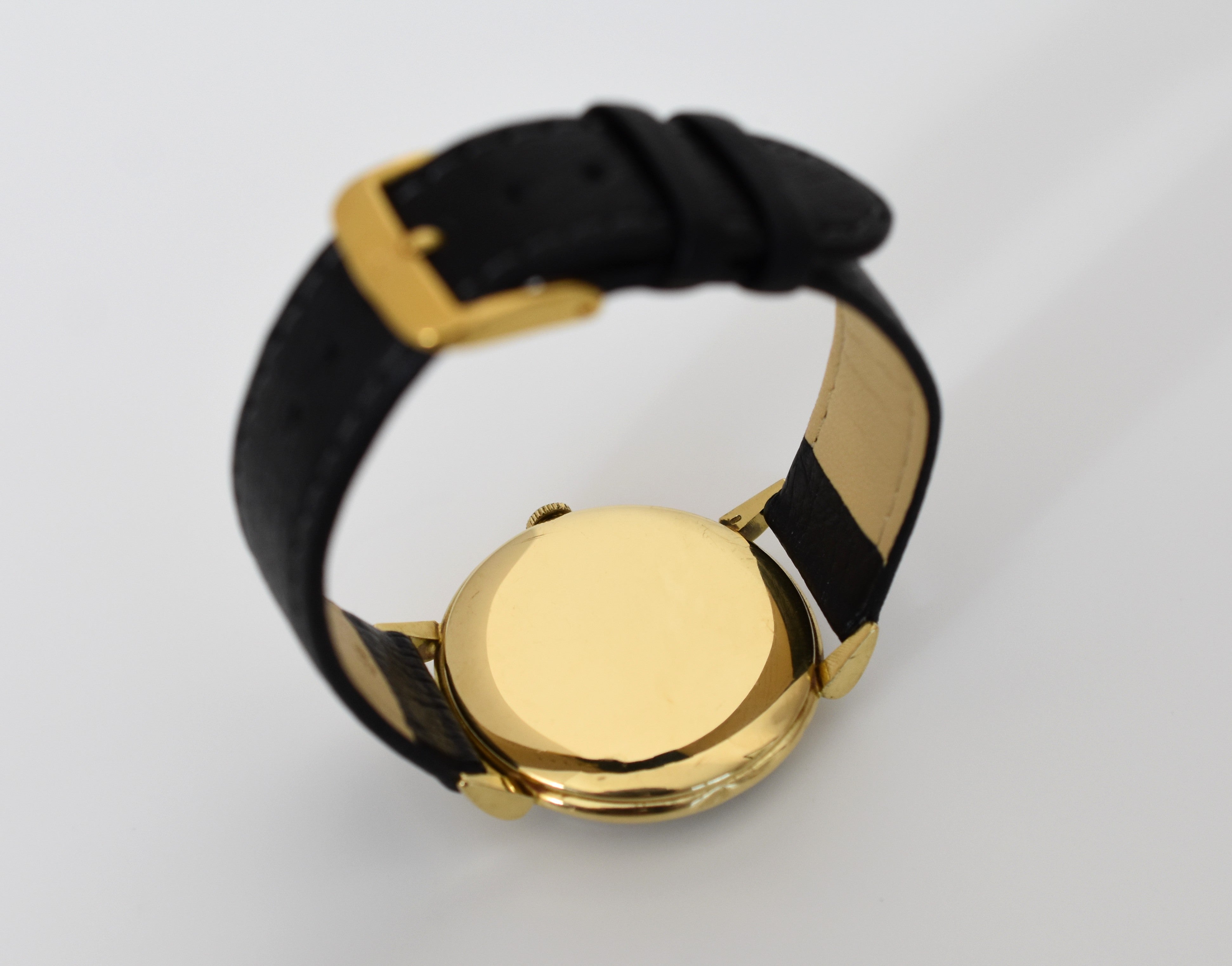 Montre IWC en or jaune et cuir