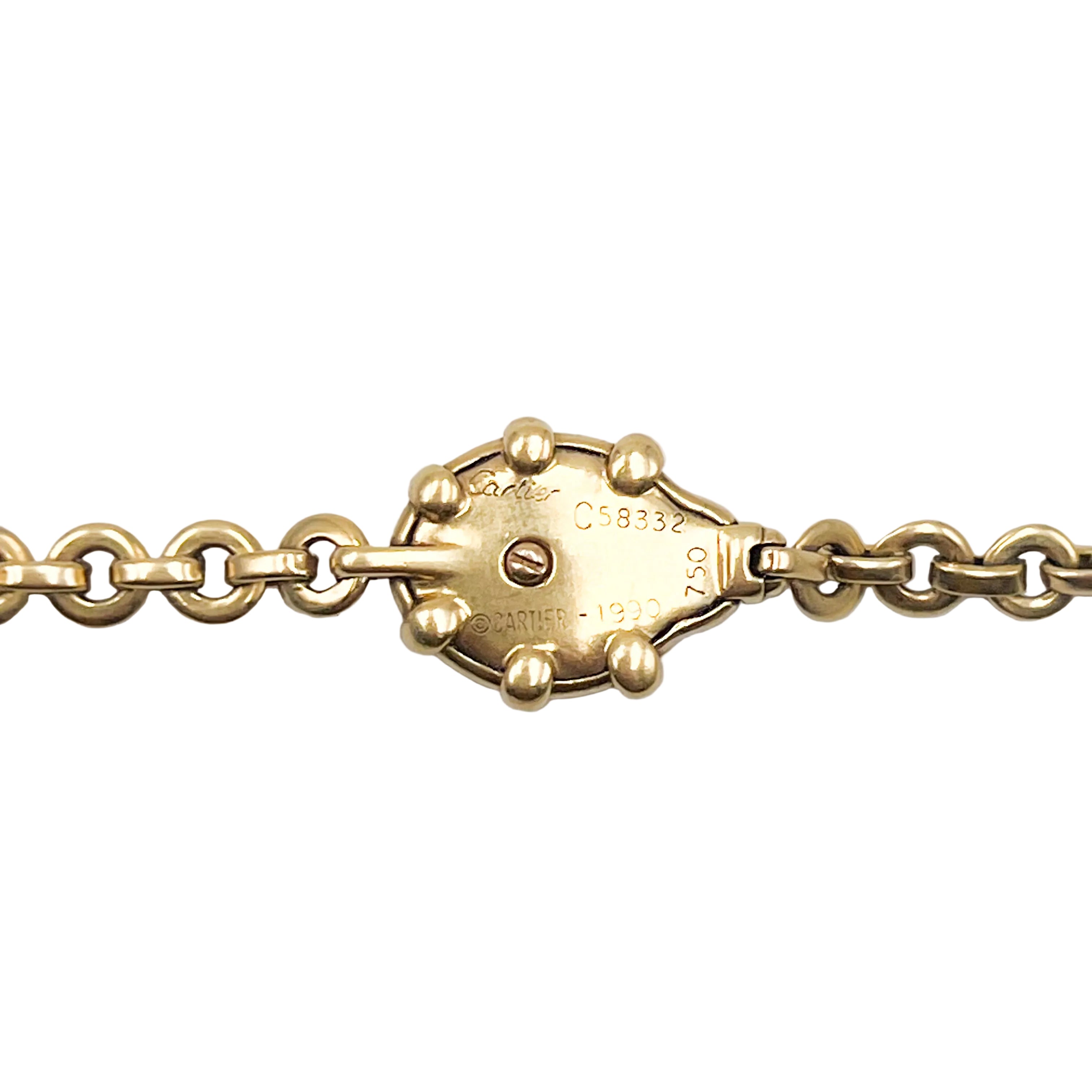 Bracelet CARTIER "Coccinelles" en or jaune et émail
