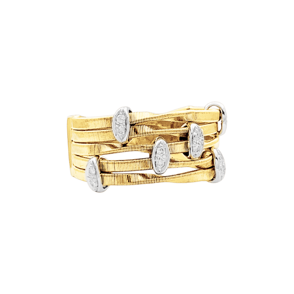 Bague Marco BICEGO, « Marrakech Onde », deux ors, diamants.