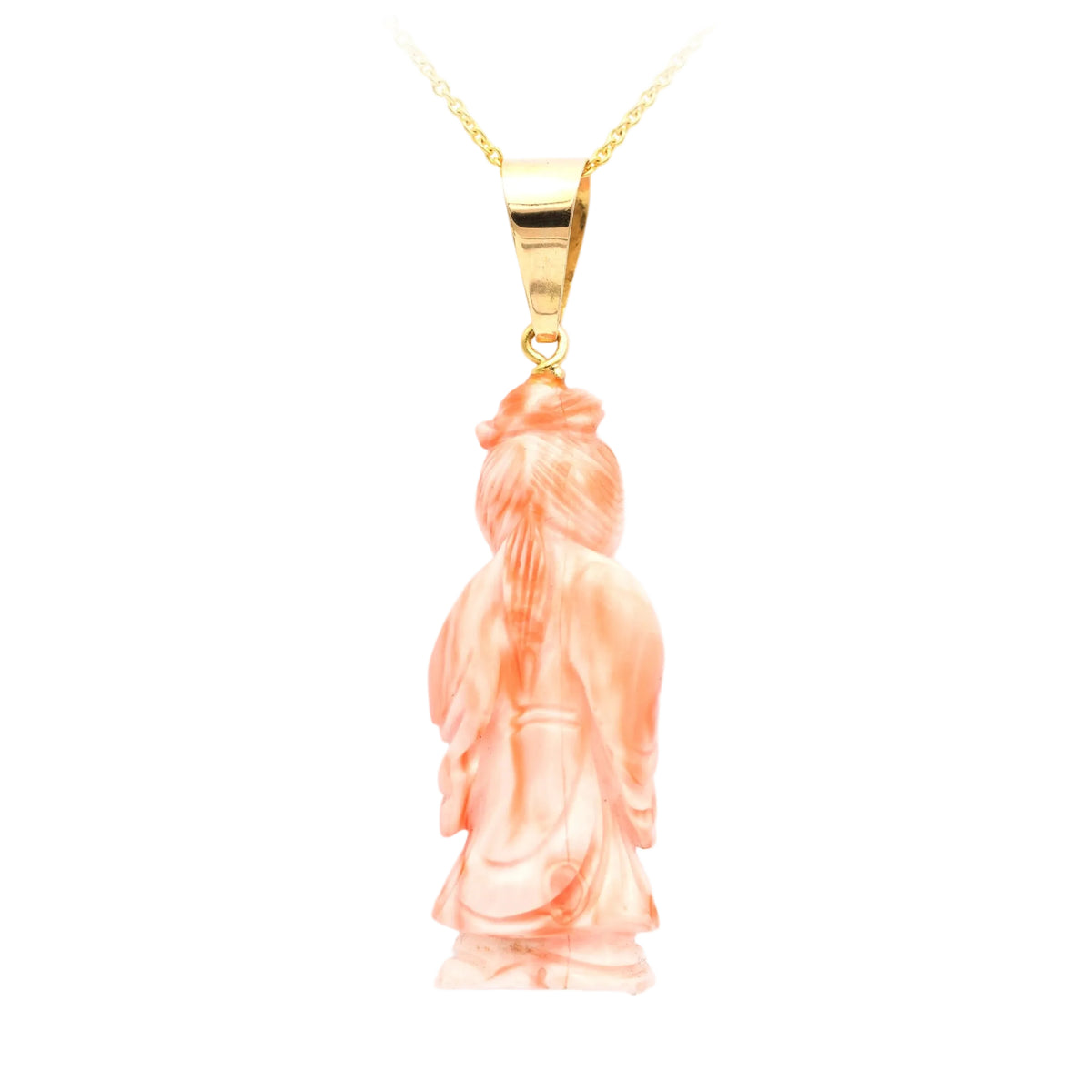 Pendentif en or jaune et corail