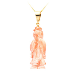 Pendentif en or jaune et corail