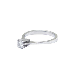 Bague Solitaire en or blanc et diamant