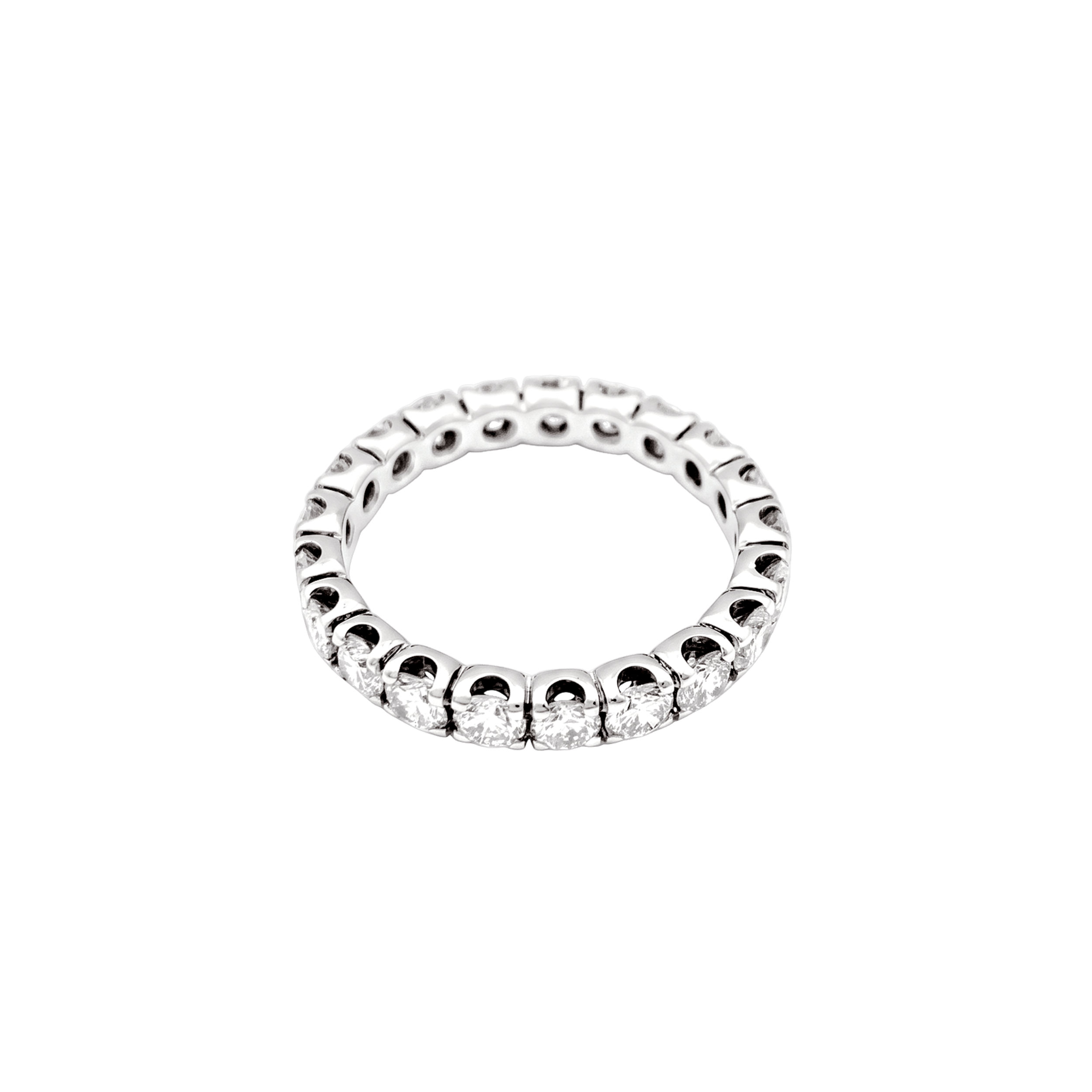 Alliance tour complet or blanc et diamants.