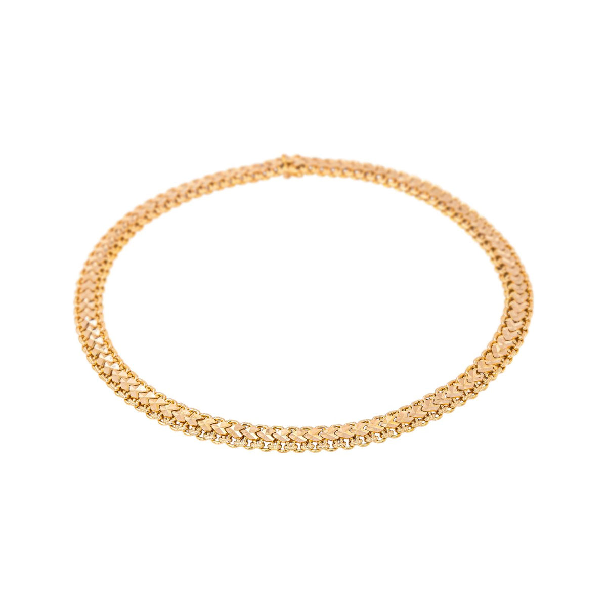 Caplain Paris Collier Maille figaro  Or jaune Saphir