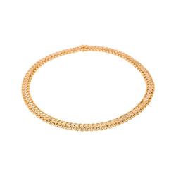 Caplain Paris Collier Maille figaro  Or jaune Saphir