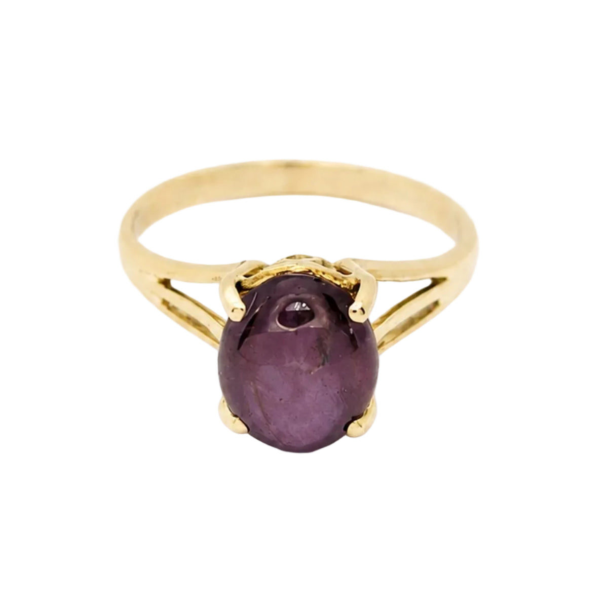 Bague Solitaire en or jaune et saphir