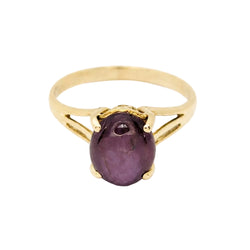 Bague Solitaire en or jaune et saphir