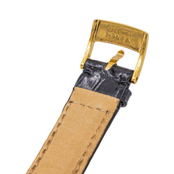 Montre CHOPARD "Happy Sport" en or jaune, acier, nacre, cuir, rubis, émeraudes, saphir et diamants