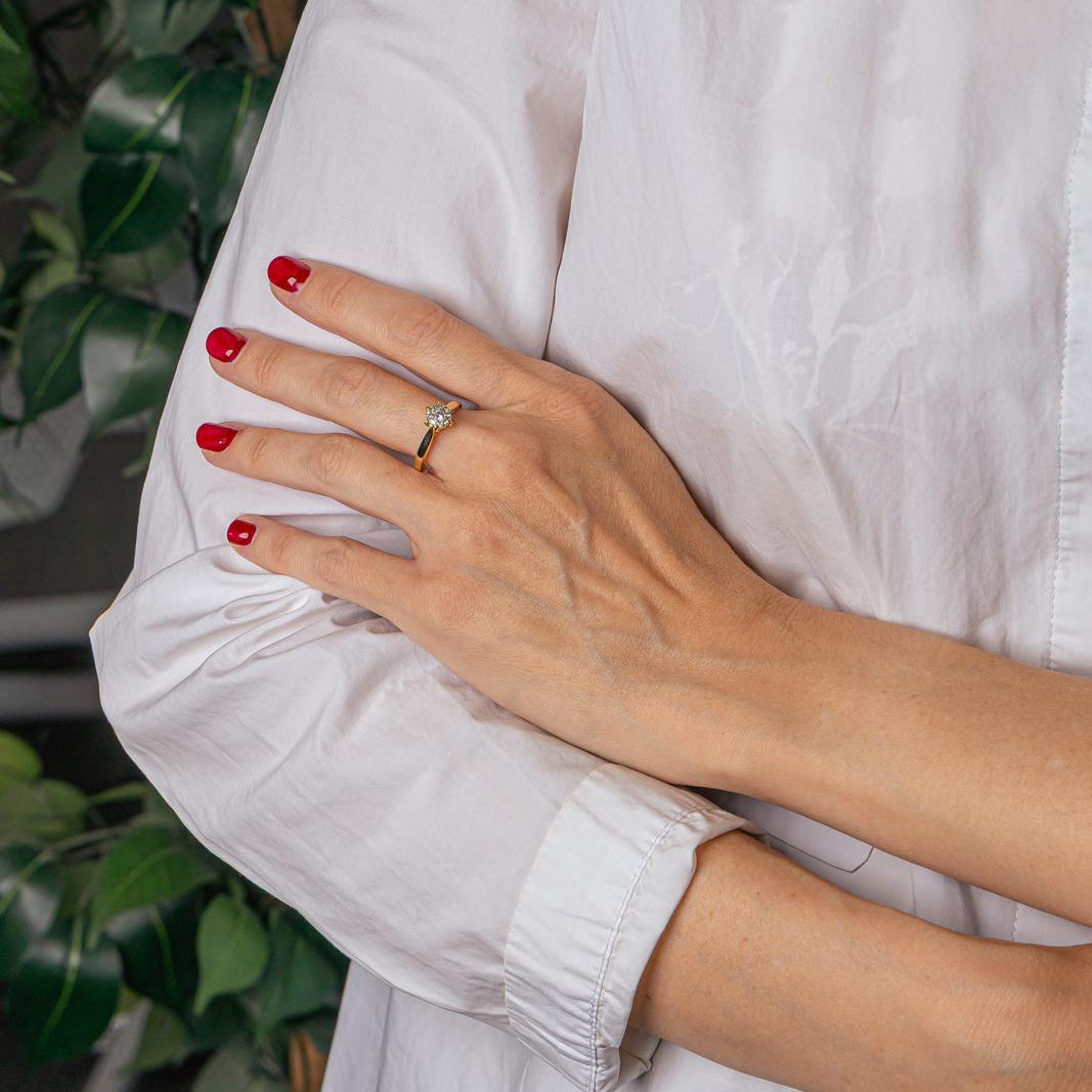 Bague Marguerite Or jaune Diamant