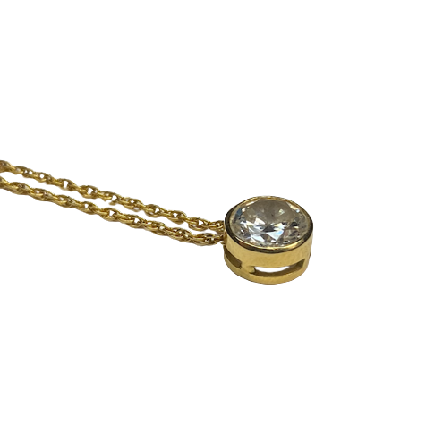 Collier Pendentif en or jaune et diamant