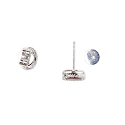 Boucles d'oreilles Puces en or blanc, rubis et diamants