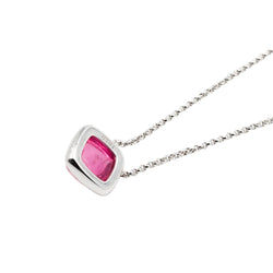 Collier Pendentif FRED Pain de sucre en or blanc, tourmaline et diamants