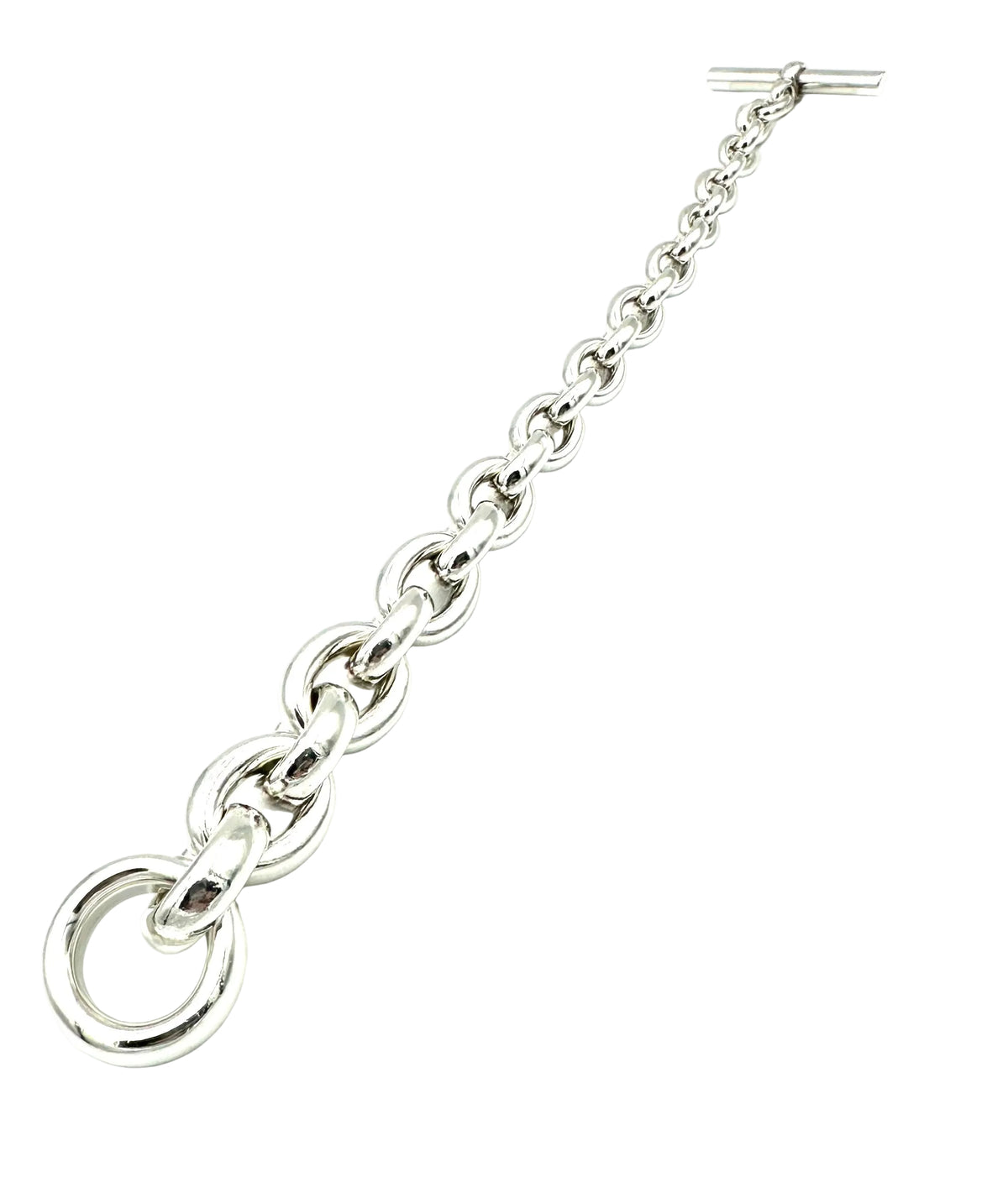 Bracelet Maille HERMÈS "Crescendo" en argent