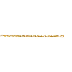 Bracelet  Maille forçat double torsadée  Or jaune