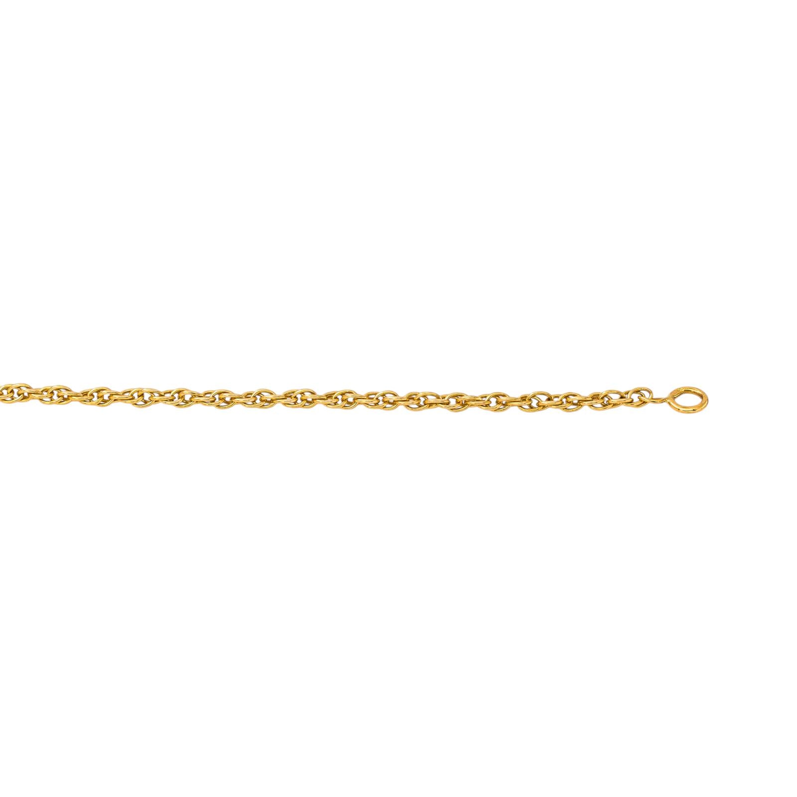 Bracelet  Maille forçat double torsadée  Or jaune