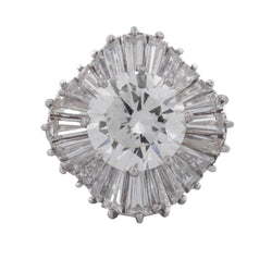 Bague Entourage en platine et diamants
