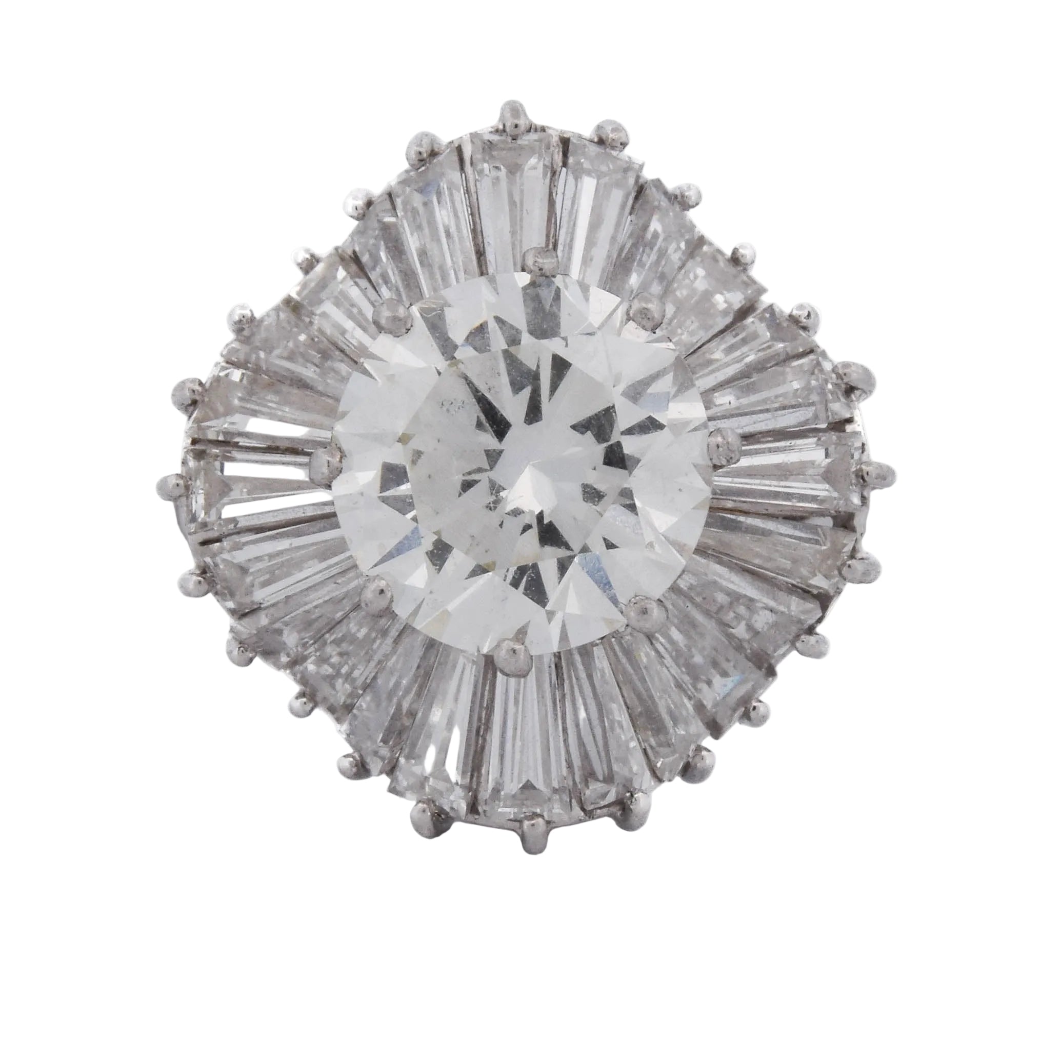 Bague Entourage en platine et diamants