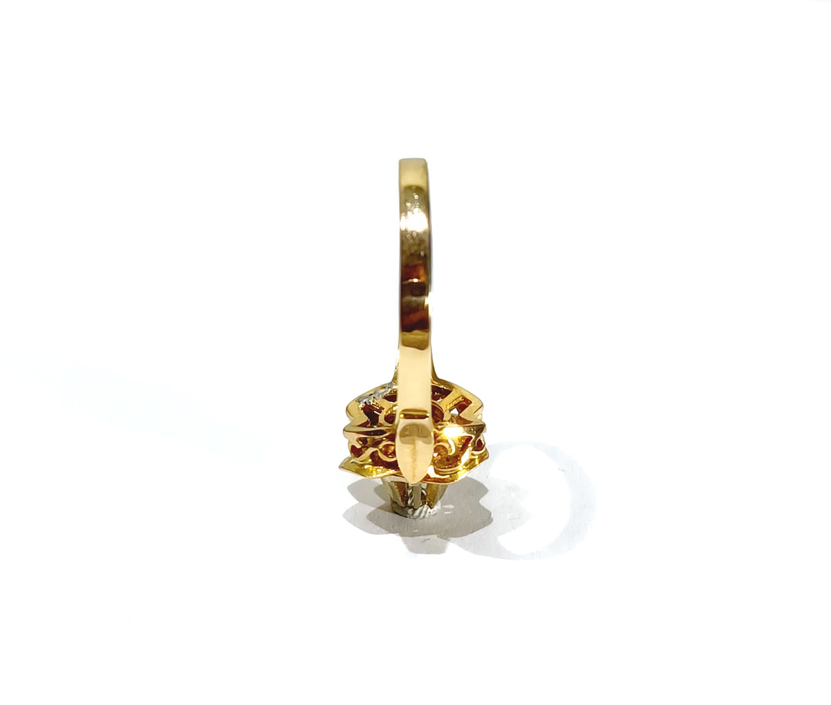 Bague en or rose et diamants
