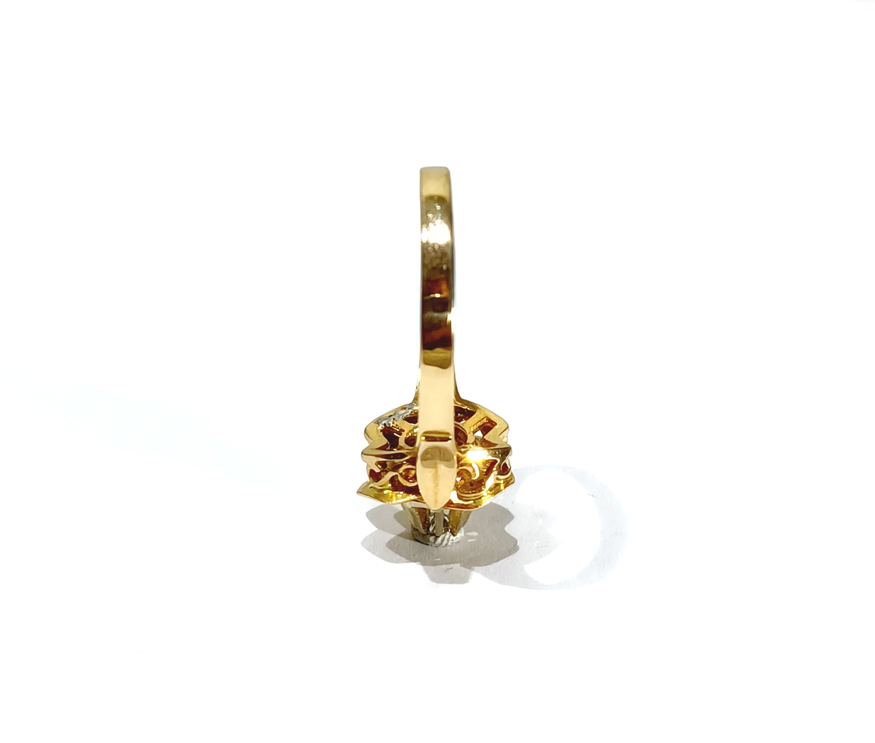 Bague en or rose et diamants