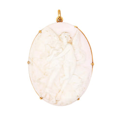 Pendentif en or jaune et camée
