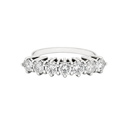 Bague Alliance en or blanc et diamants