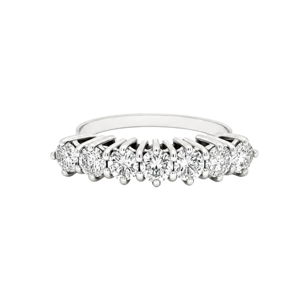 Bague Alliance en or blanc et diamants