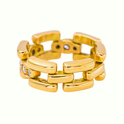 Bague Souple Or jaune Diamant