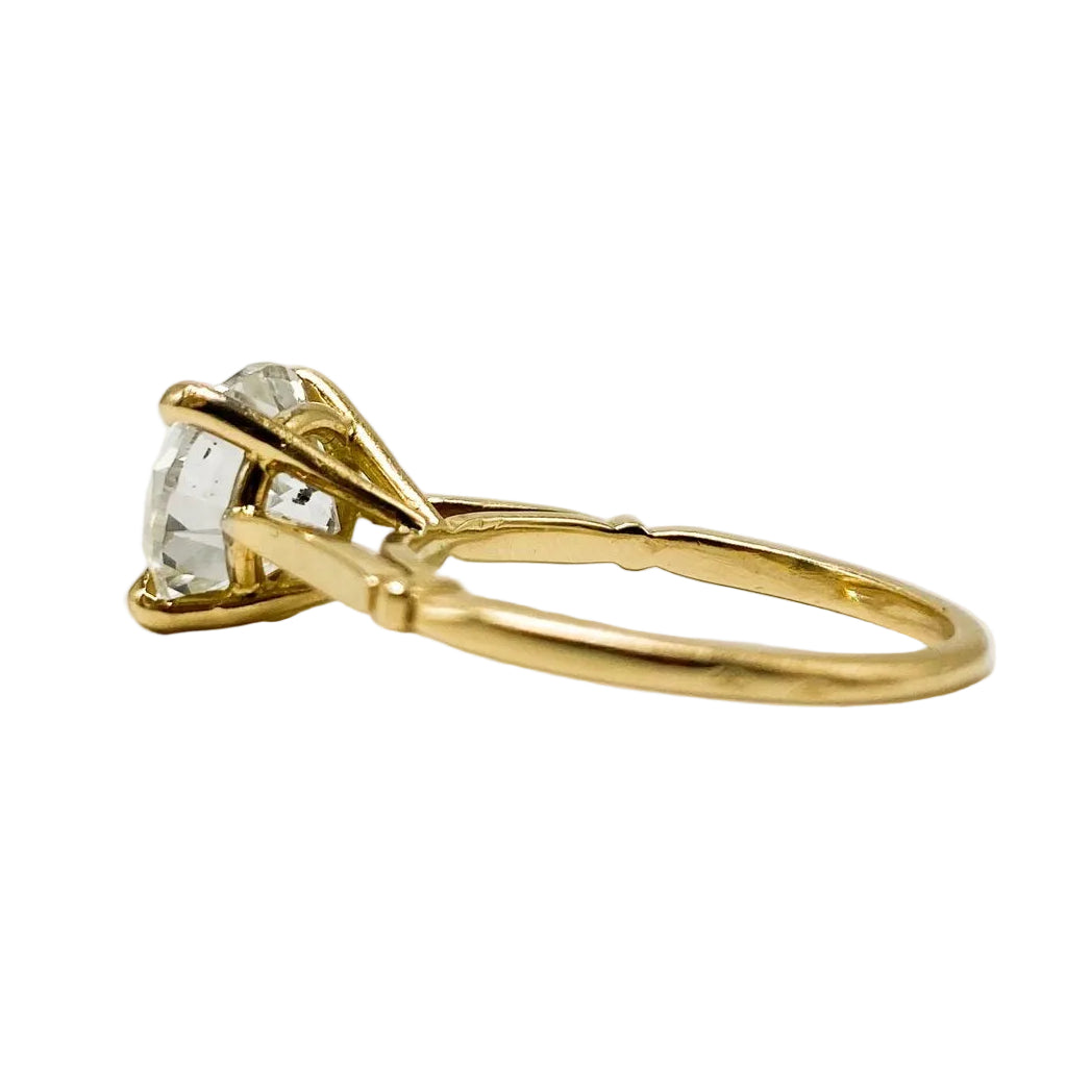 Bague Solitaire en or jaune et diamant