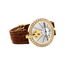 Montre Cartier, "Captive", or jaune et diamants.