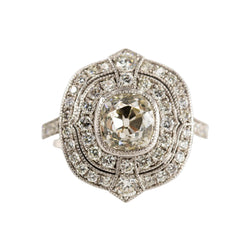 Bague Entourage en or blanc, platine et diamants