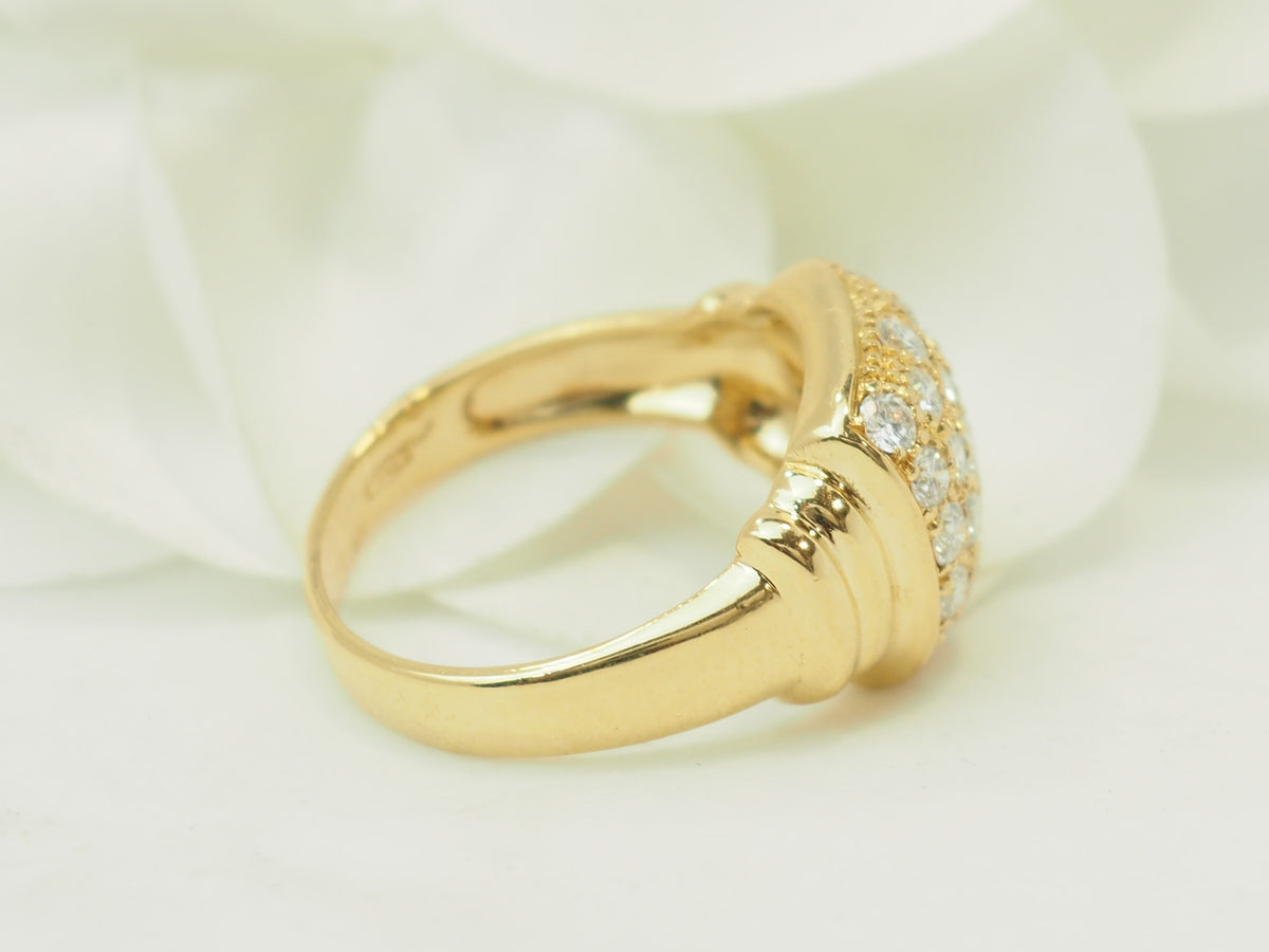 Bague Pavée en or jaune et diamants
