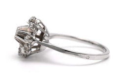 Bague Marguerite en or blanc et diamants