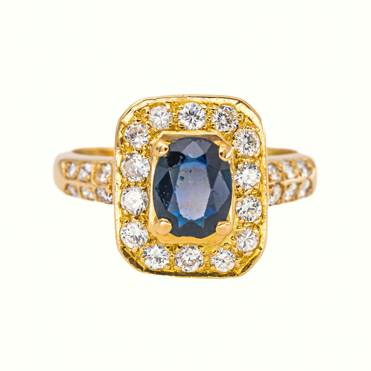 Bague Or jaune Saphir