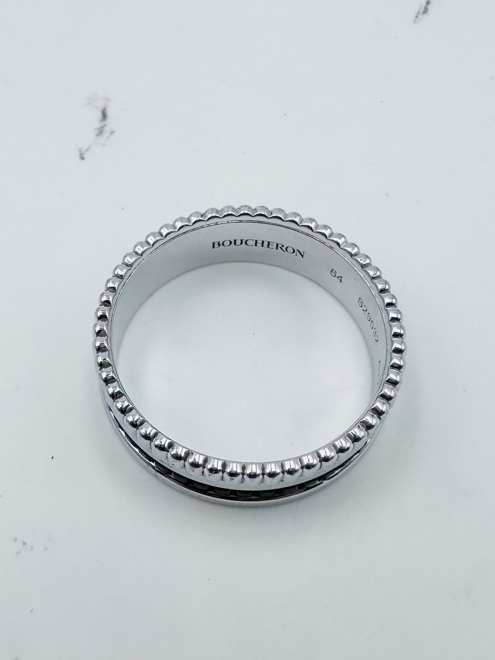 Bague BOUCHERON "Quatre Black Edition" en or blanc et PVD noir