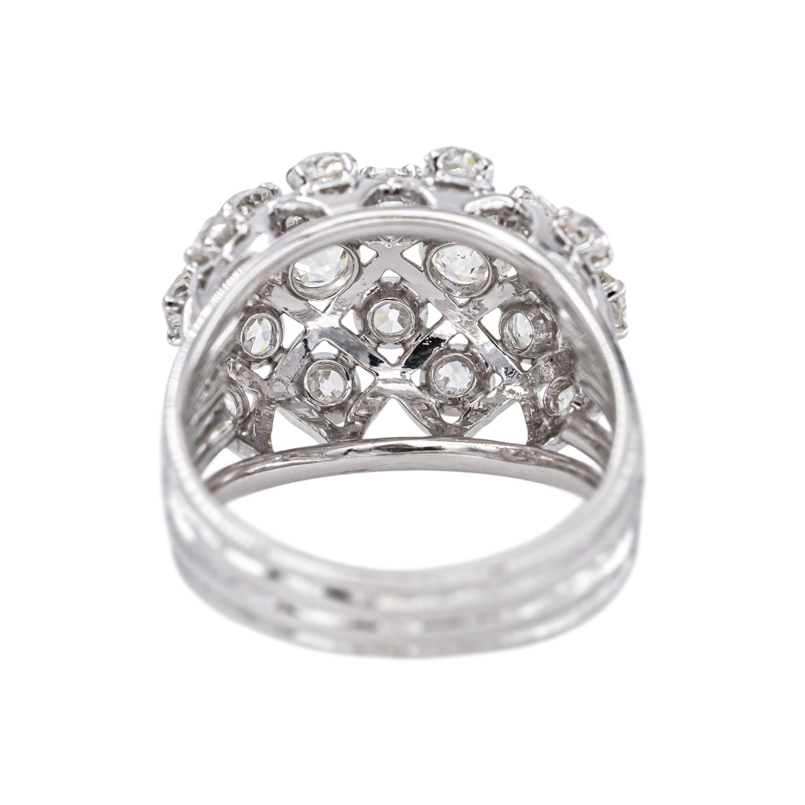 Bague Dôme Platine Diamant