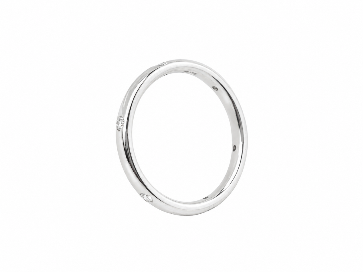 Bague Alliance POMELLATO "Lucciole" en or blanc et diamant