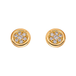 Boucles d'oreilles  Puces Or jaune  Diamant