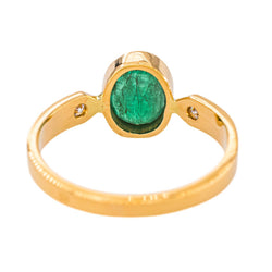 Bague Or jaune Emeraude