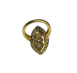 Bague Marquise en or jaune et diamants