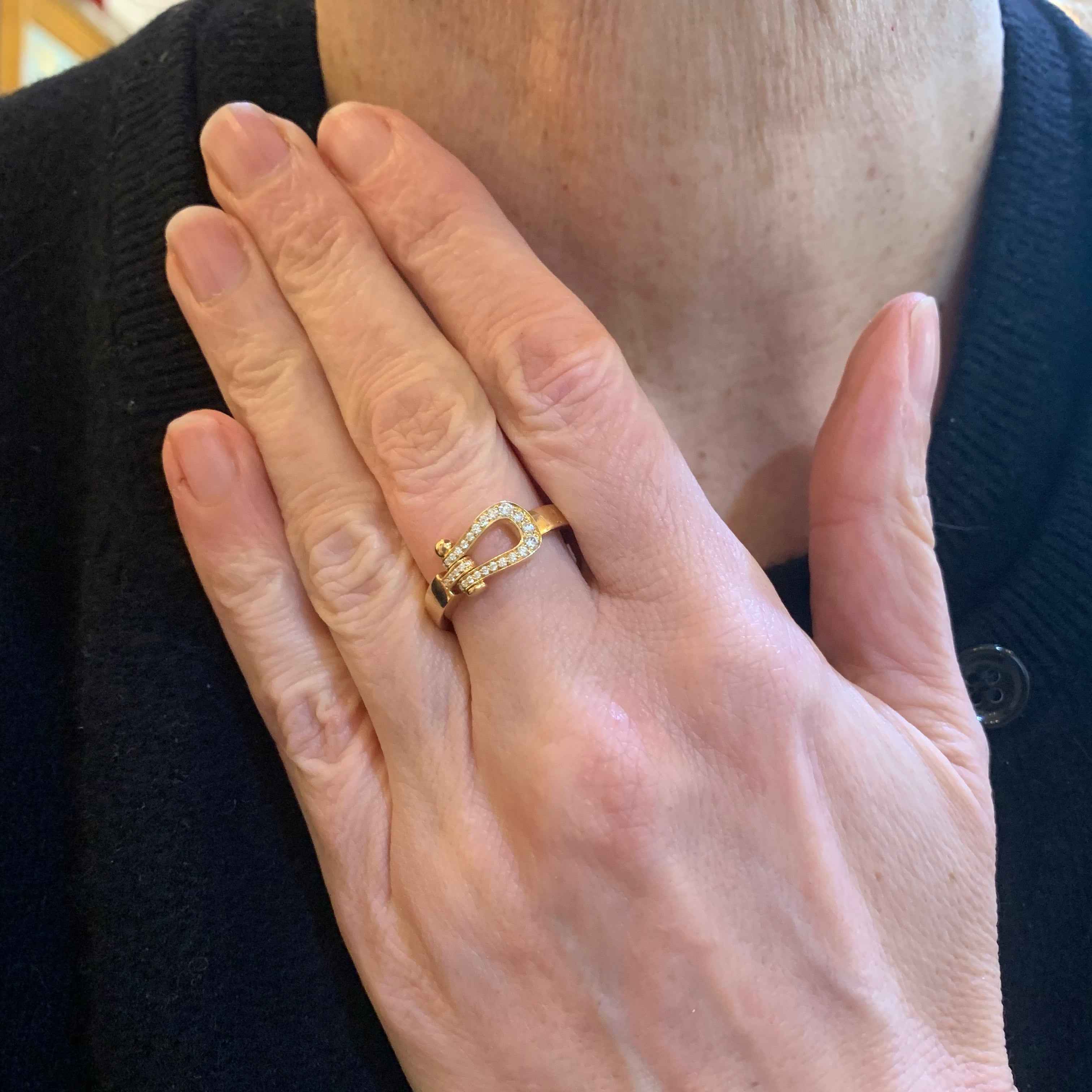 Ring FRED "Force 10" in yellow gold and diamonds