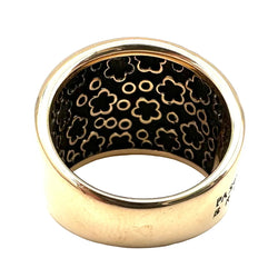 Bague Bandeau PASQUALE BRUNI "Ricami" en or rose, or noir et diamants