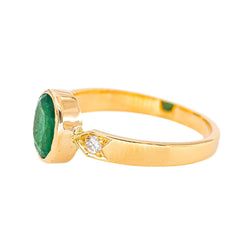 Bague Or jaune Emeraude