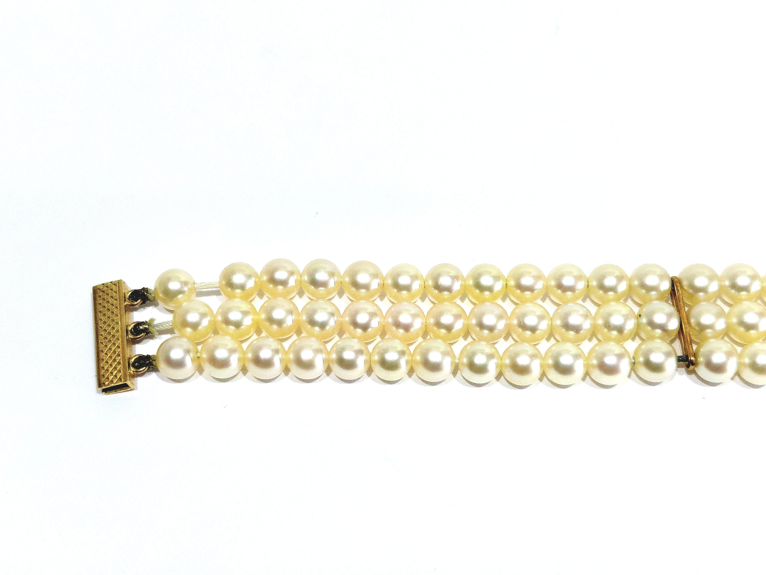 Bracelet en or et perles