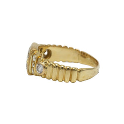 Bague en or jaune et diamants
