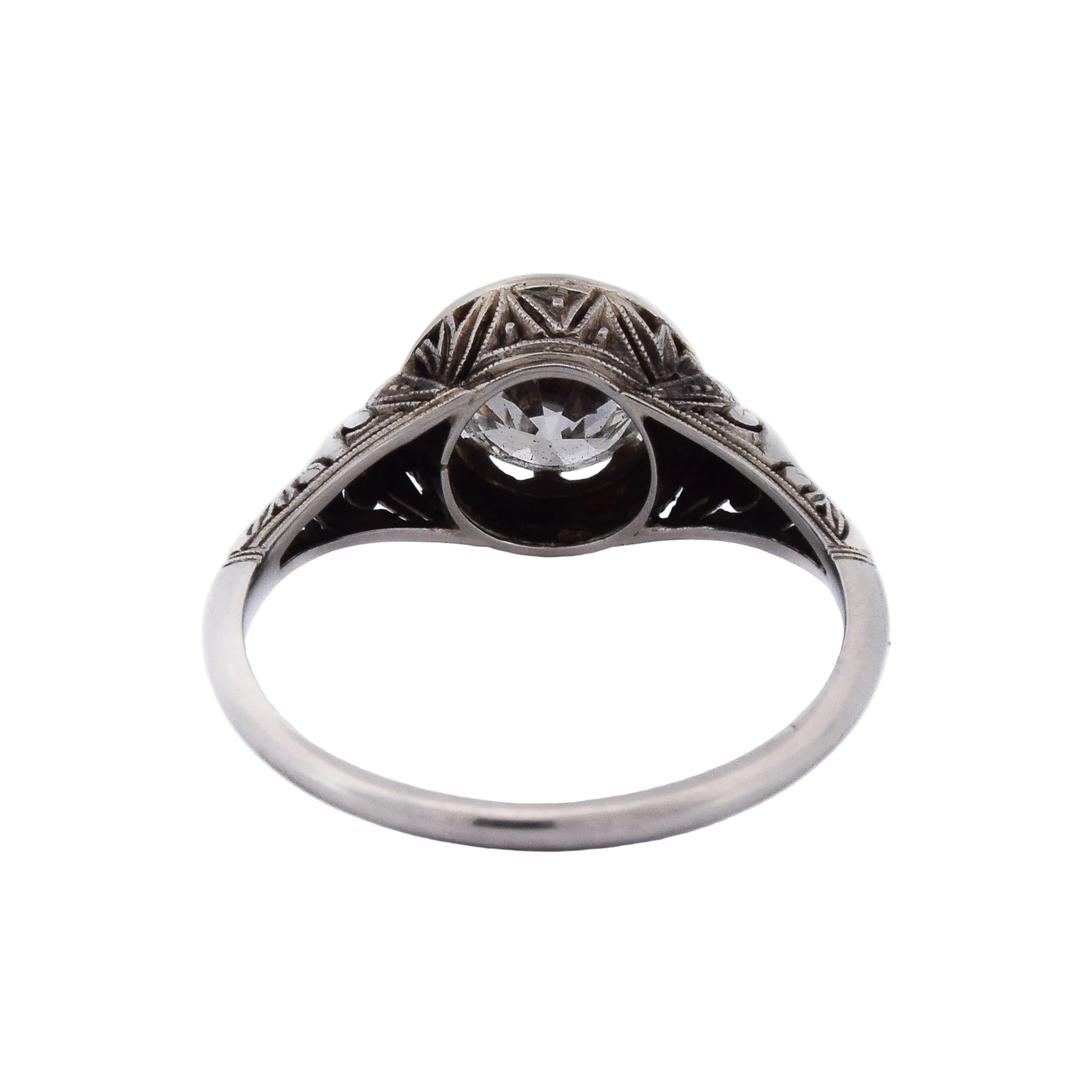 Bague Solitaire en or blanc et diamant