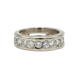 Bague Bandeau en or blanc et diamants