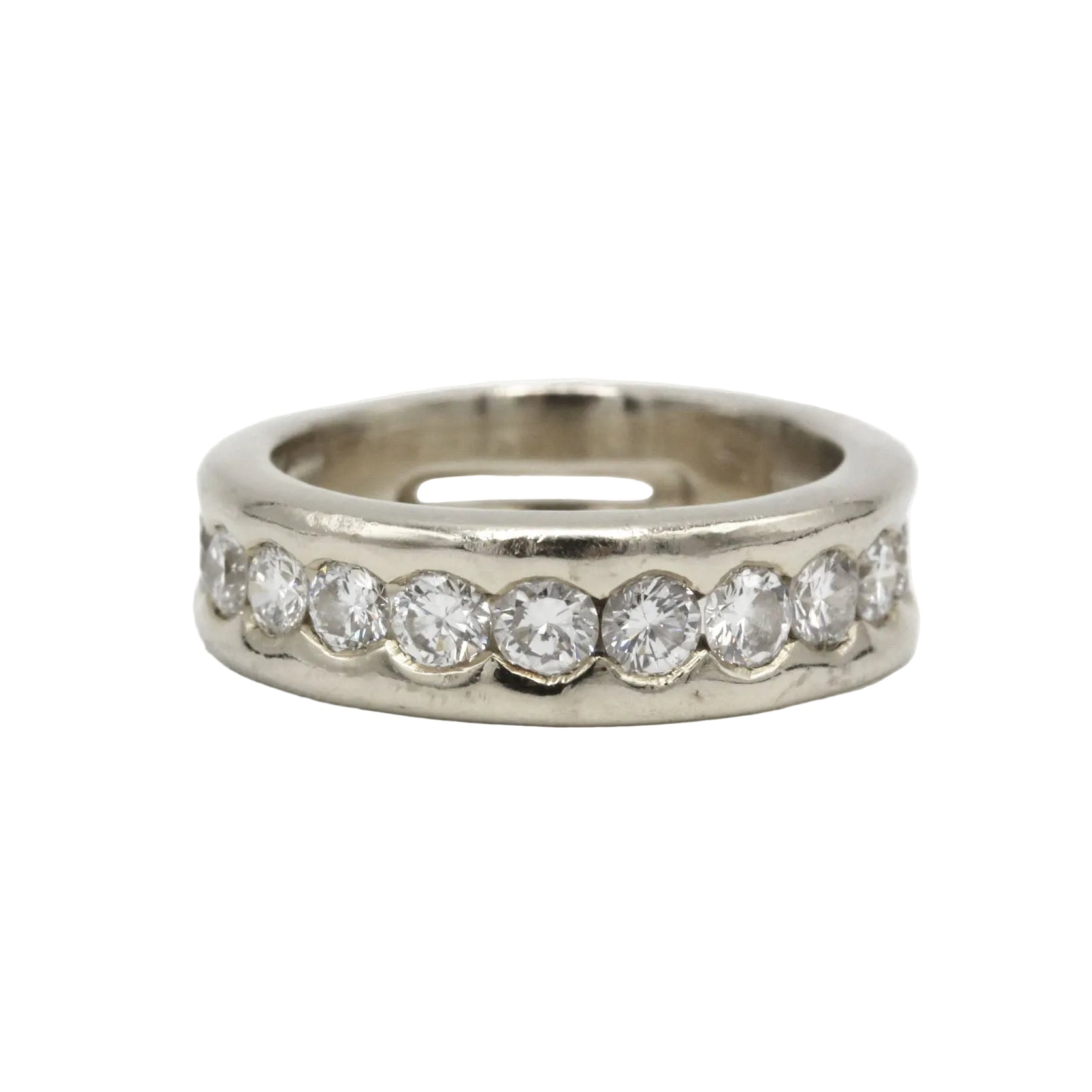 Bague Bandeau en or blanc et diamants