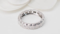 Alliance américaine ancienne en platine et diamants - Castafiore