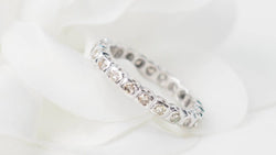 Alliance américaine en or blanc et diamants 0,22ct - Castafiore